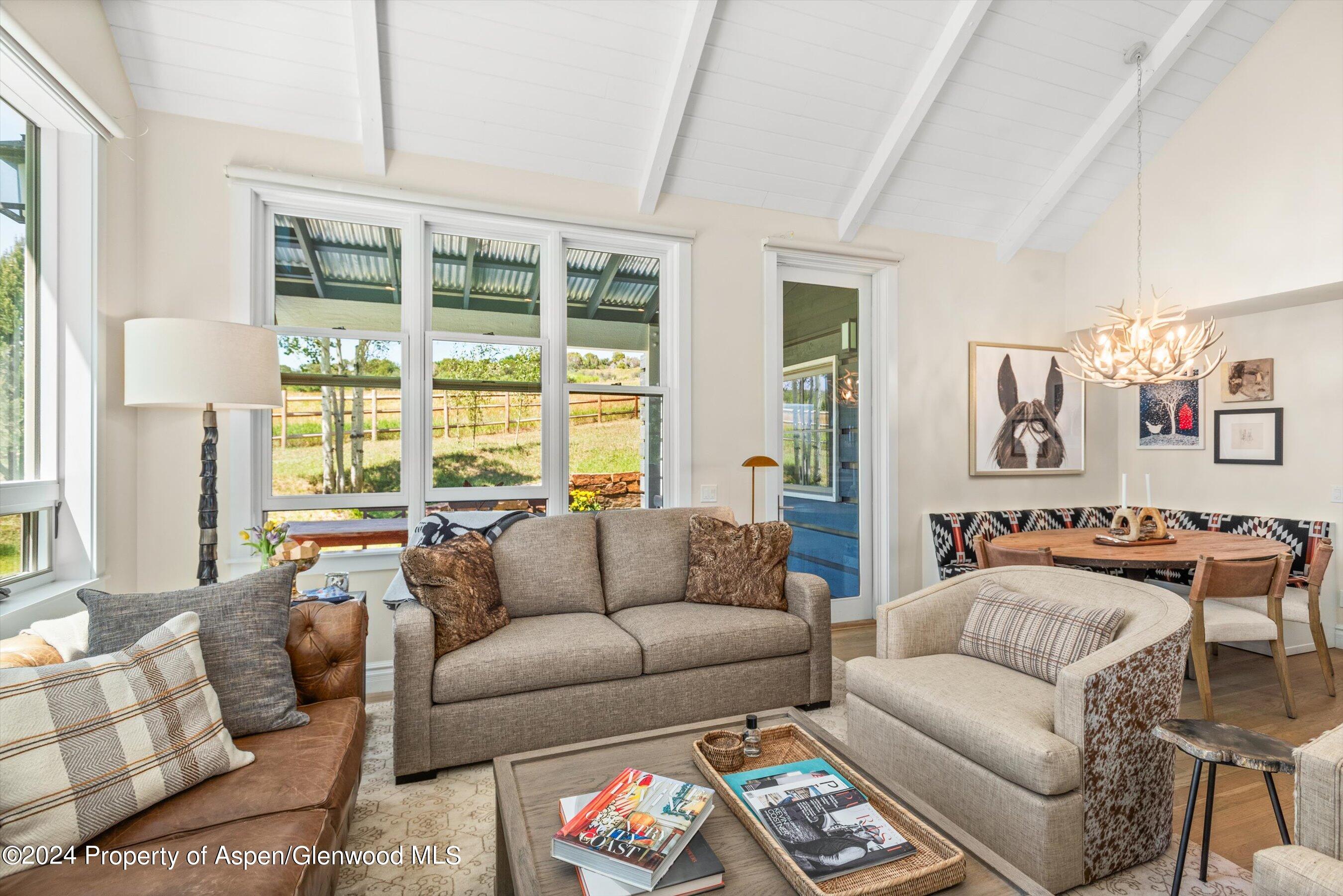 91 Alexander Avenue Snowmass, CO 81654 - Photo 7 of 32 a living room with furniture and a large window