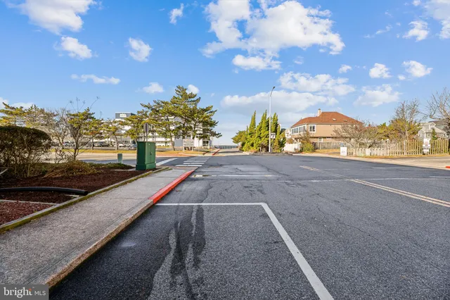 a view of a city street from a building
