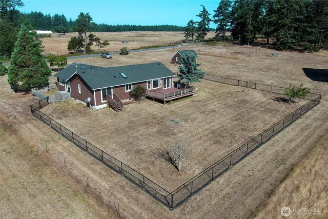 a view of a terrace with a bench