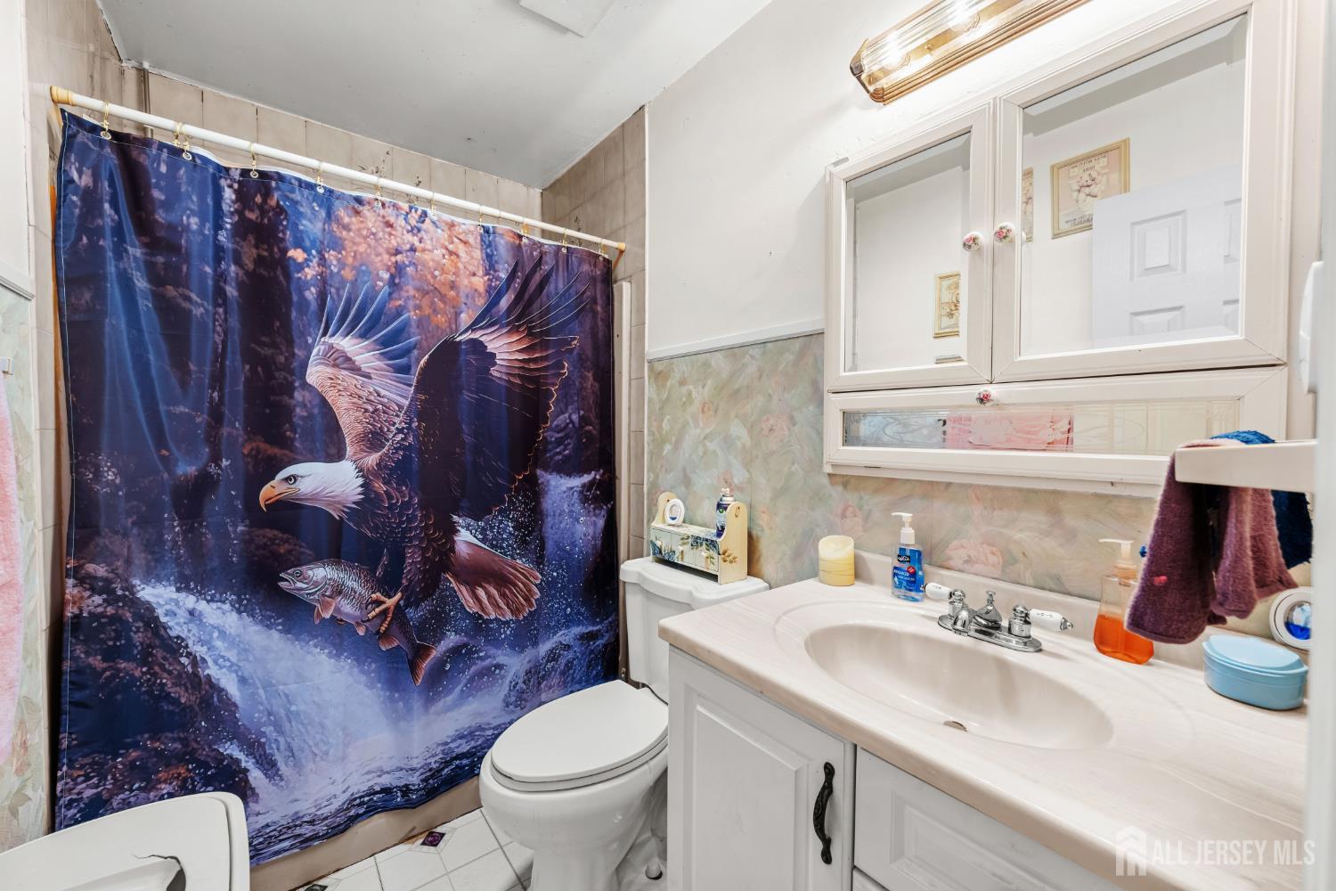 245 4th Street Dunellen, NJ 08812 - Photo 20 of 27 a bathroom with a sink and a toilet