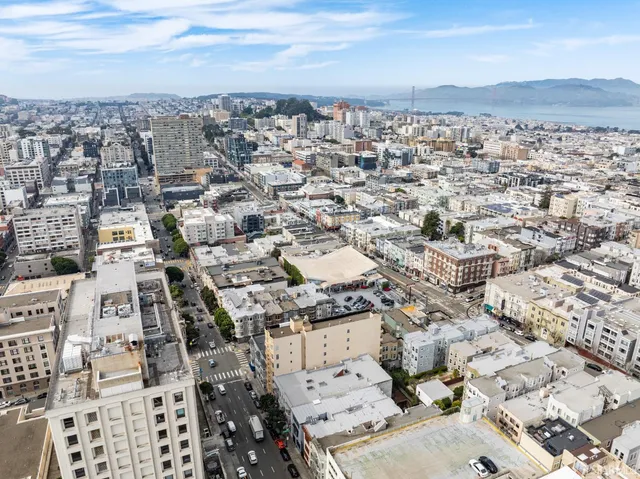an aerial view of multiple house