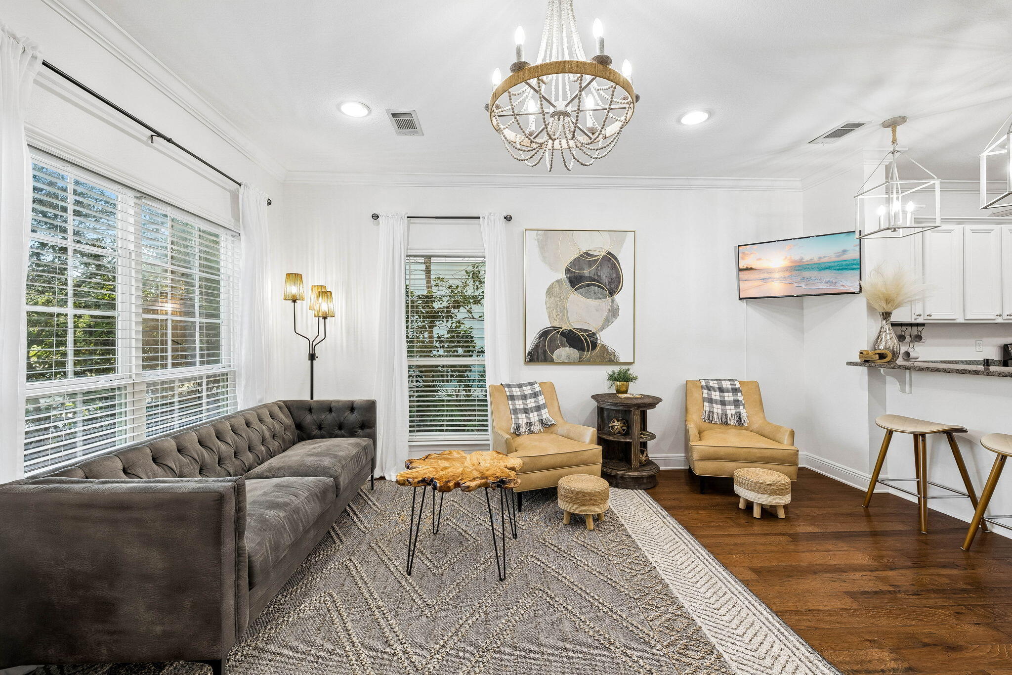 Living Room with office nook