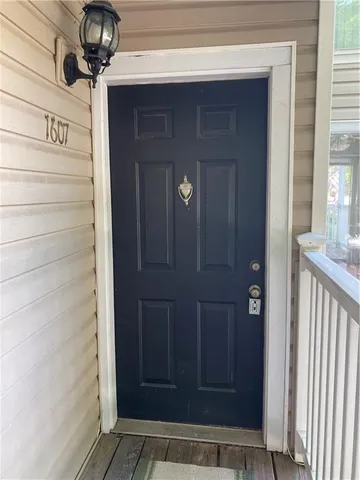 a view of front door