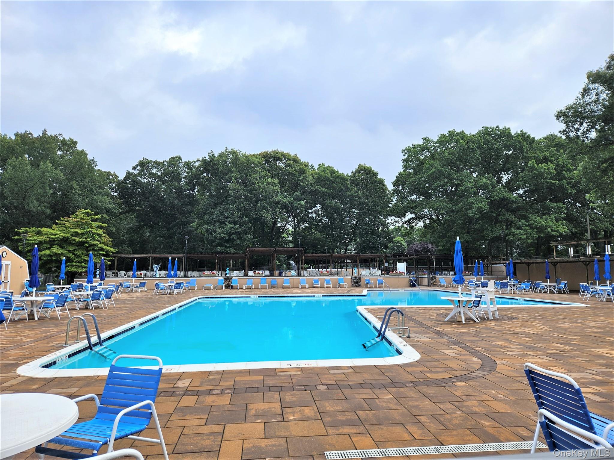 186 C Ventry Court Ridge, NY 11961 - Photo 24 of 25 a view of a swimming pool with lounge chairs in patio
