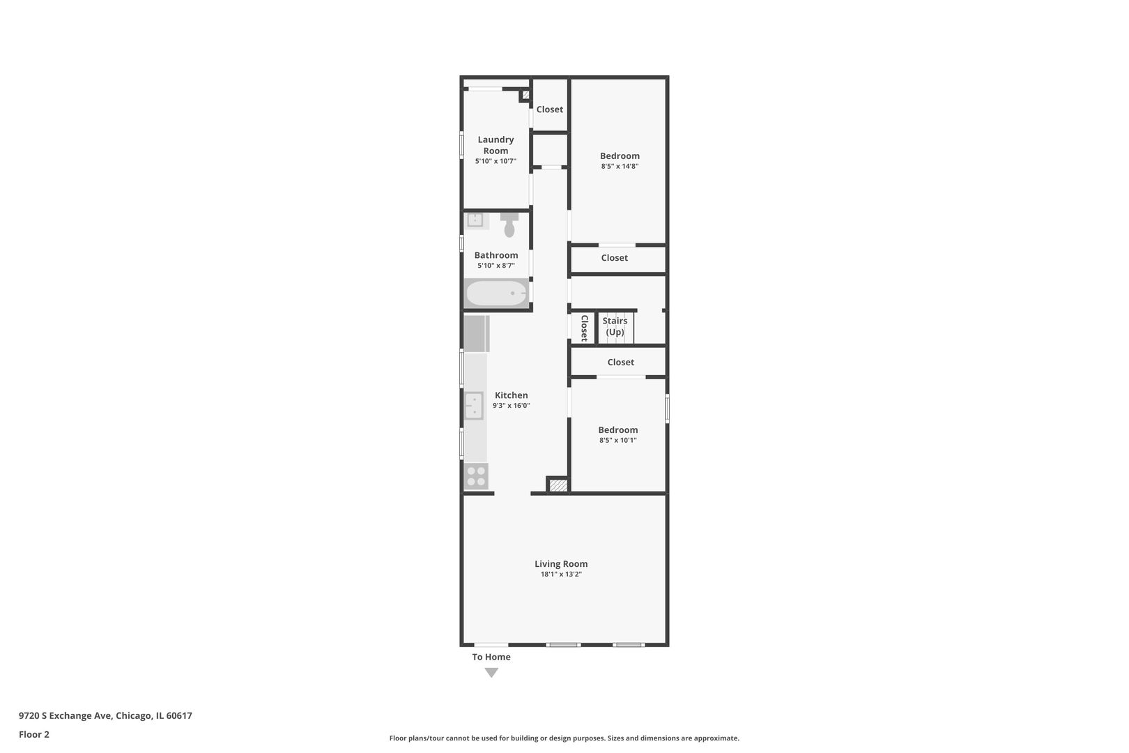 9720 South Exchange Avenue Chicago, IL 60617 - Photo 16 of 17 a picture of a floor plan
