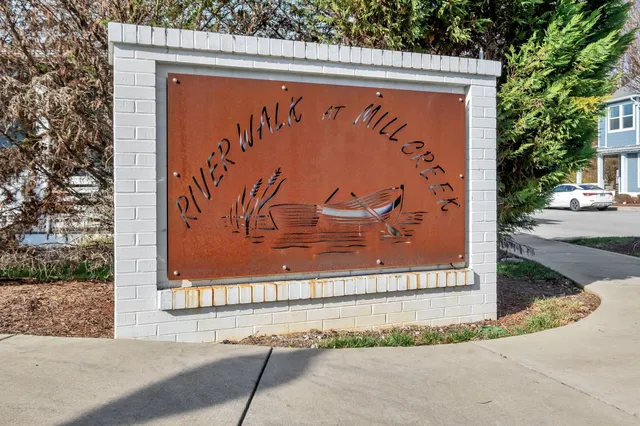 a sign on the side of a building