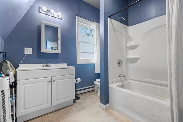 a view of a lake with a mountain in the background