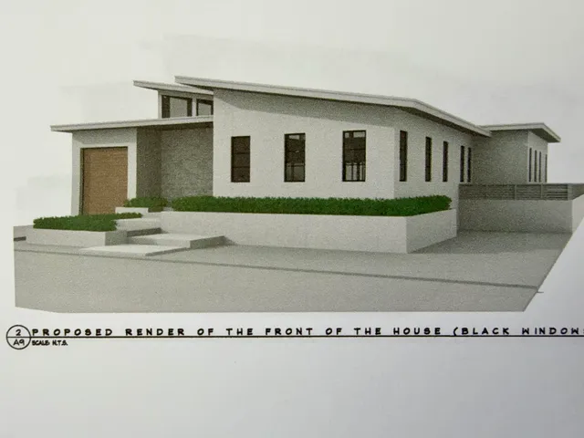 a living room with a window