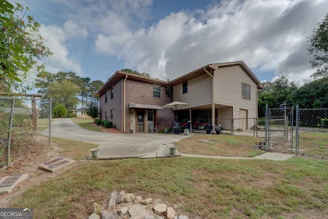 a childrens park with lots of tress