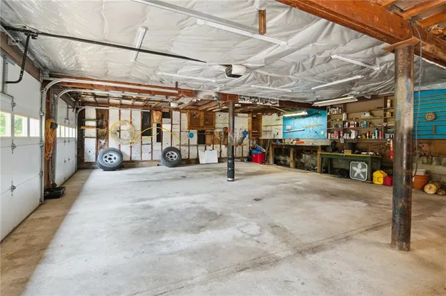 a childrens park with a trees in the background