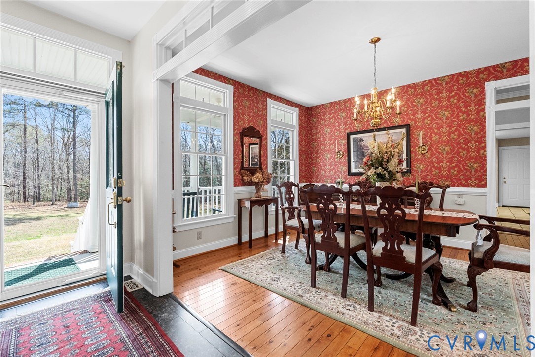 13300 Old Telegraph Road Providence Forge, VA 23140 - Photo 8 of 46 a view of a dining room with furniture window and wooden floor