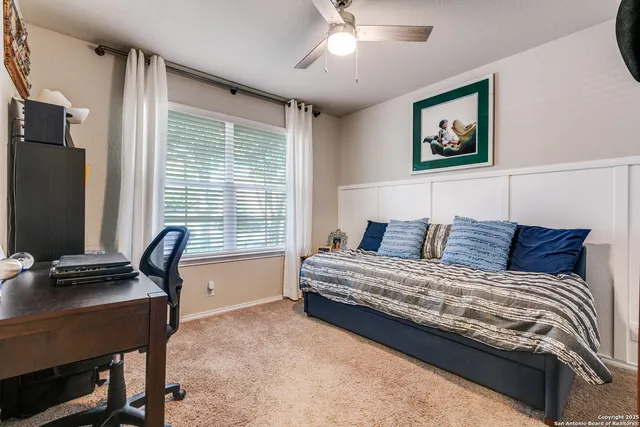 a view of a hallway with workspace