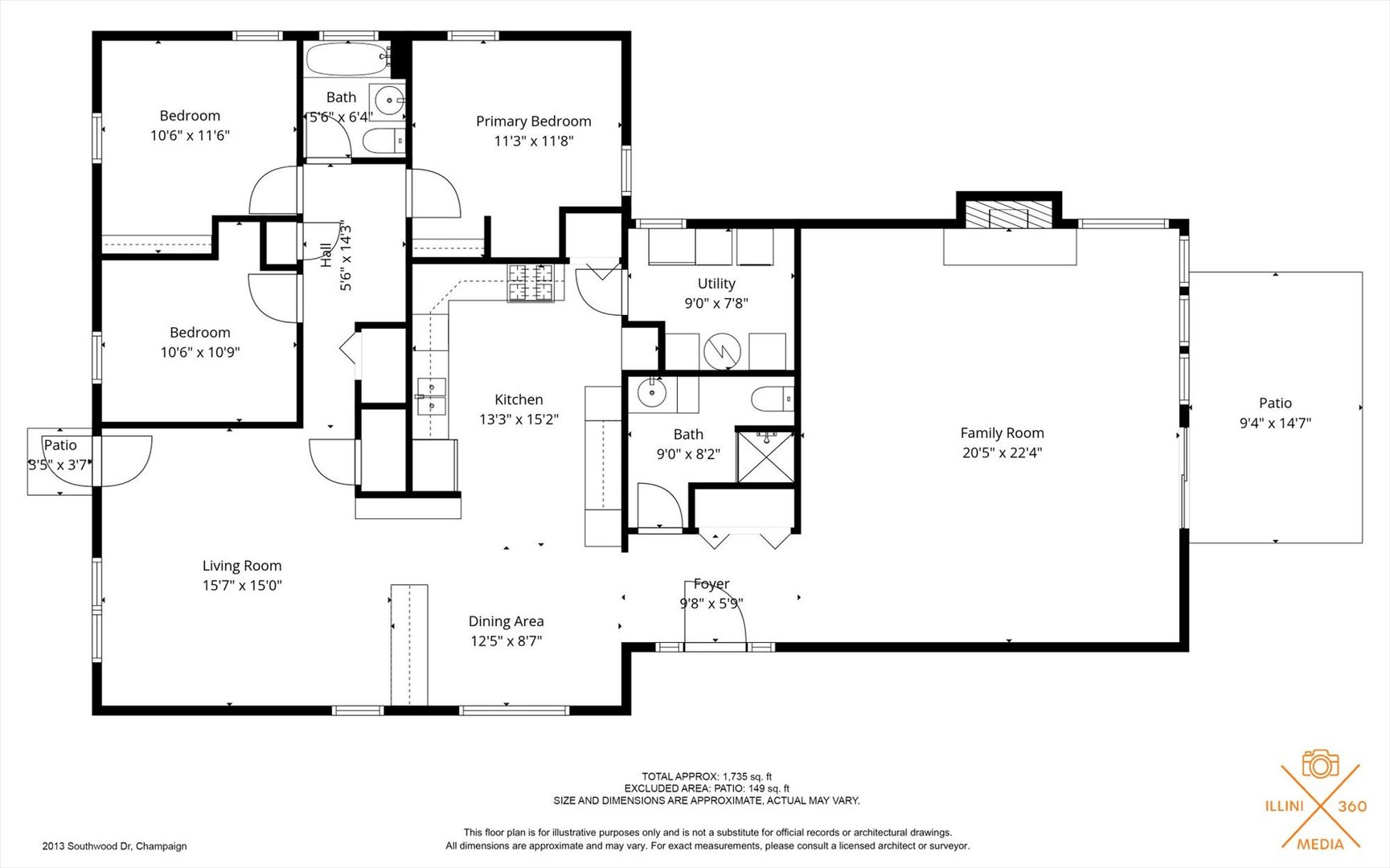 2013 Southwood Drive Champaign, IL 61821 - Photo 31 of 31 a picture of a room with a white wall and white walls