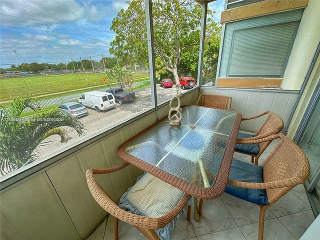 a view of an outdoor seating area