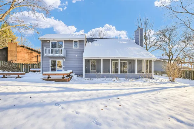 a view of a house with a patio