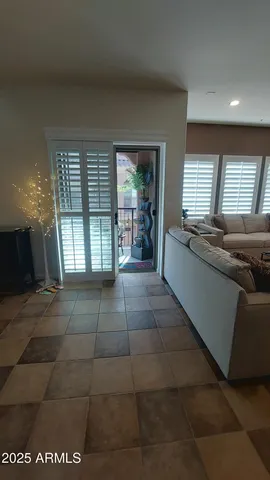 a bed room with a bed and a night stand