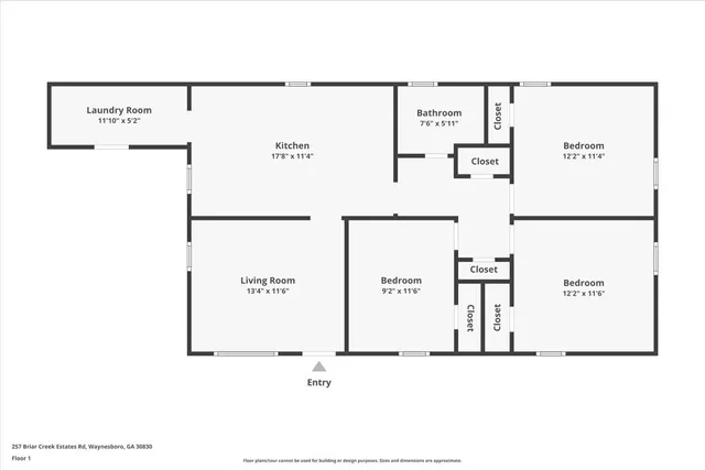$185,000 | 257 Briar Creek Estates Road, Waynesboro, GA 30830