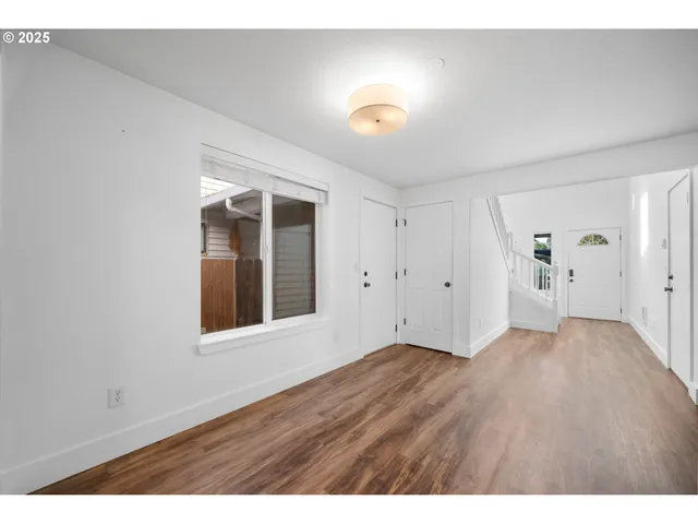 a bathroom with a sink double vanity and a shower