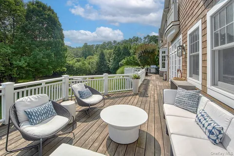a view of deck with furniture