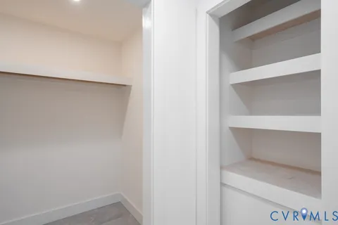 a utility room with a closet