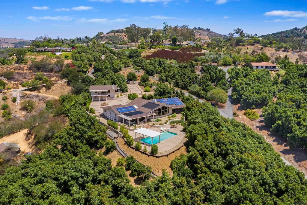 2627 Via Oeste Drive Fallbrook, CA 92028 - Photo 40 of 41 an aerial view of residential houses with outdoor space and trees