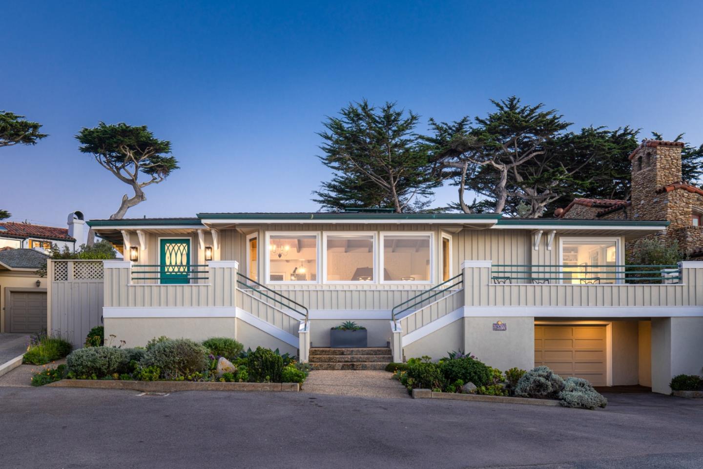 26177 Scenic Road Carmel, CA 93923 - Photo 2 of 30 front view of a house with a yard
