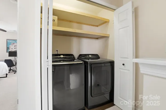 a view of a bench in the backyard