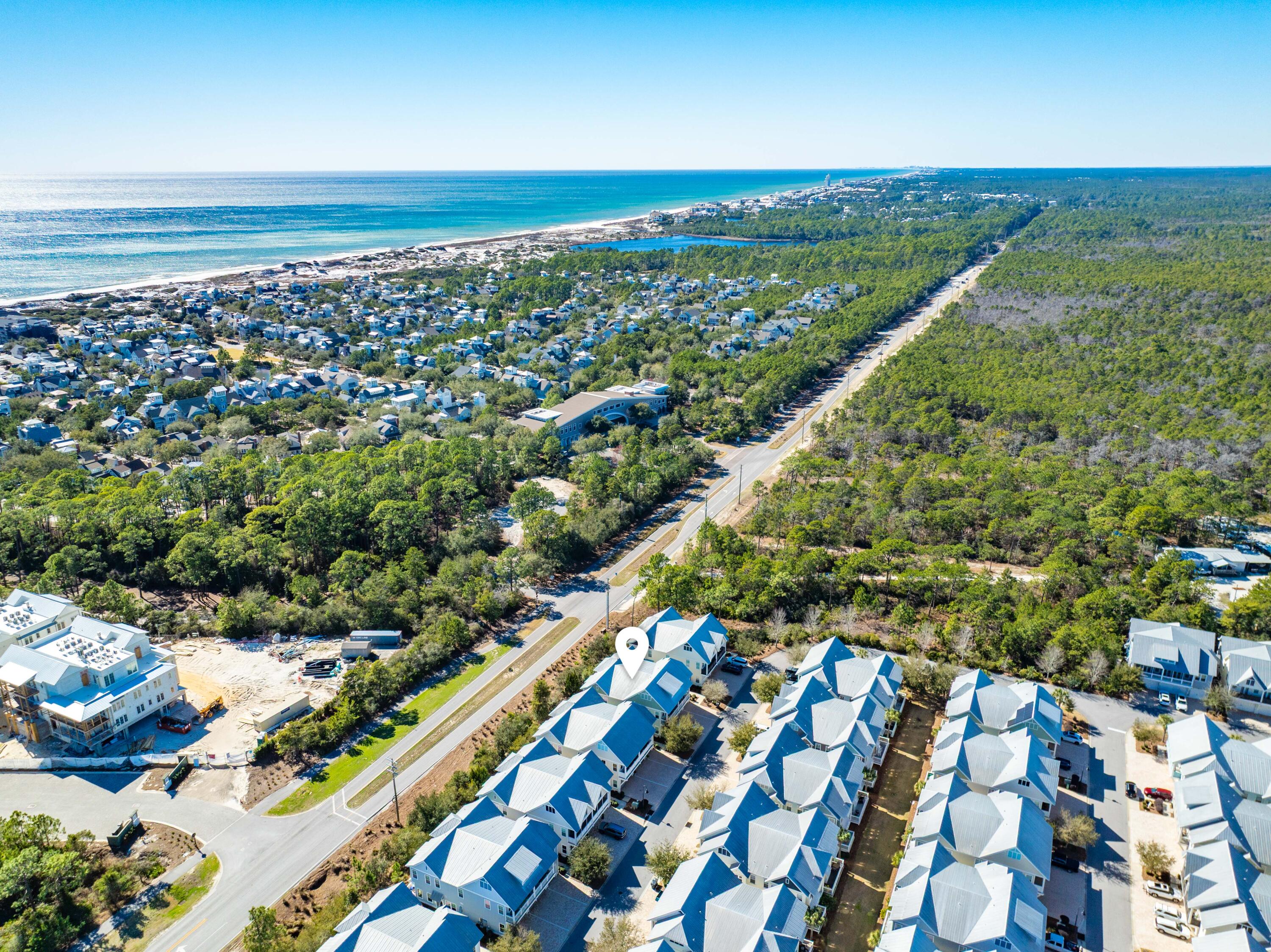 91 Milestone Dr Inlet Beach, Unit B Inlet Beach, FL 32461 - Photo 35 of 50 91 Milestone Unit B Aerial Marked-5