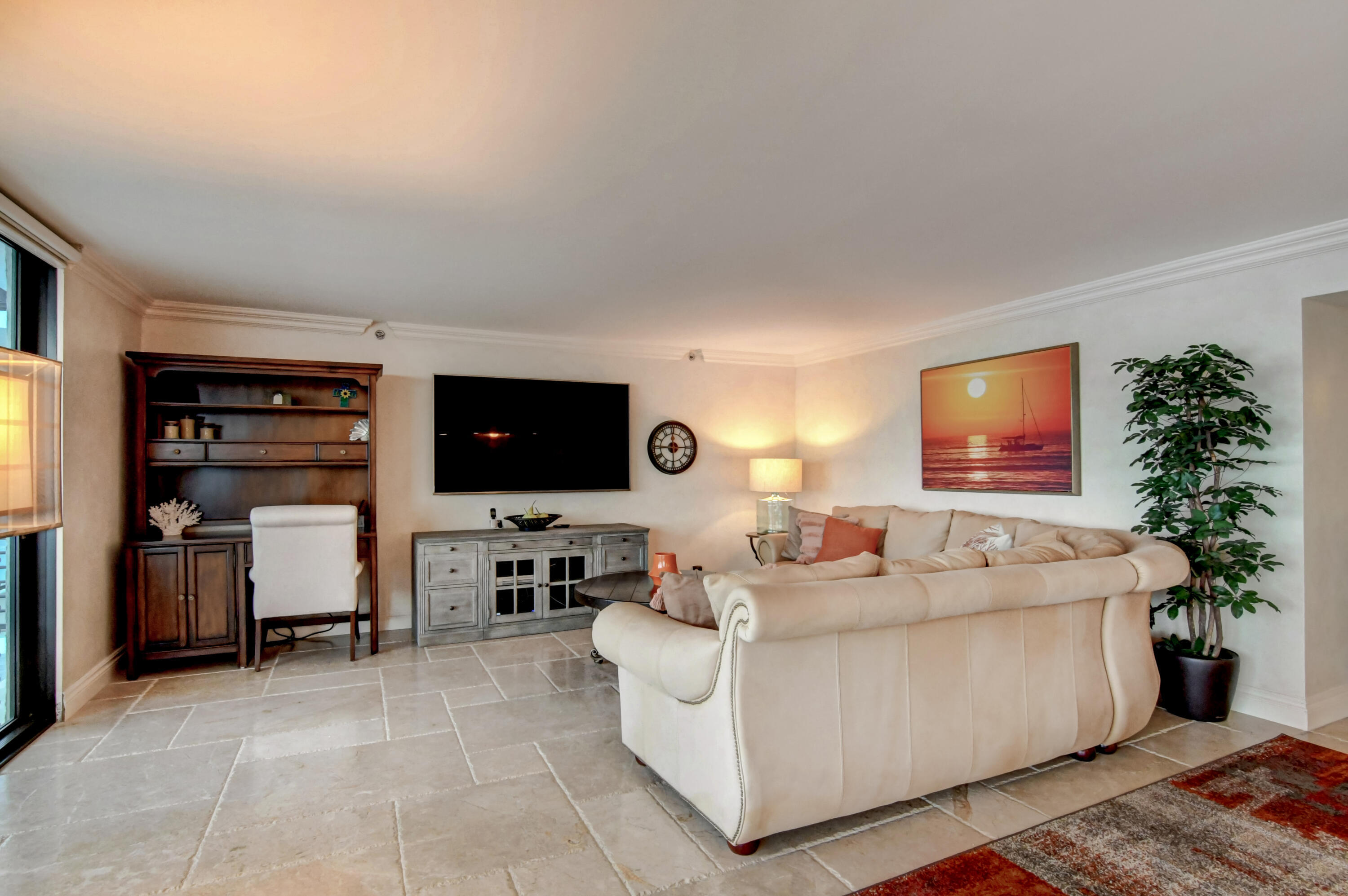 250 South Ocean Boulevard, Unit 16C Boca Raton, FL 33432 - Photo 8 of 85 Desk & Large Flat Screen