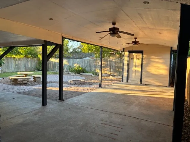 a view of a backyard of a house