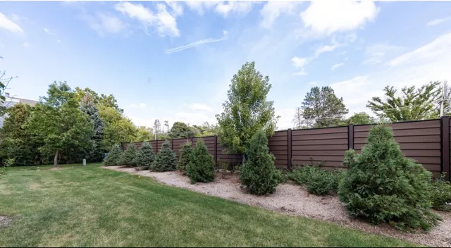 a view of a pathway in a garden