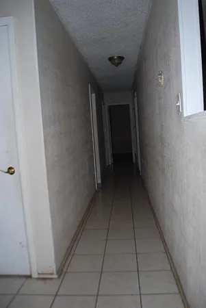 an empty room with closet