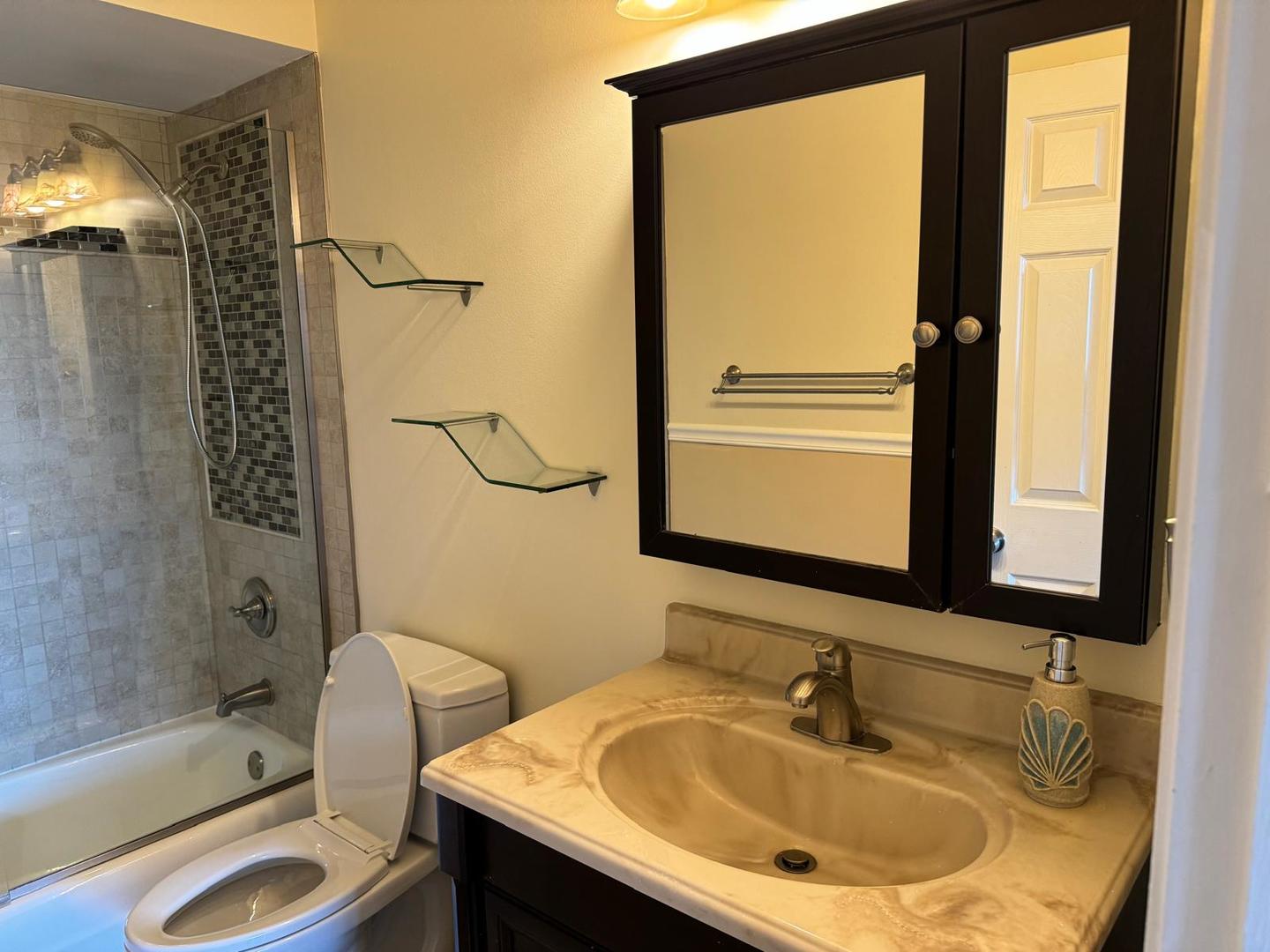 101 Bar Harbour Road, Unit 6A Schaumburg, IL 60193 - Photo 20 of 32 a bathroom with a sink and a mirror