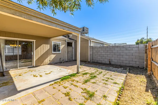 a backyard of a house