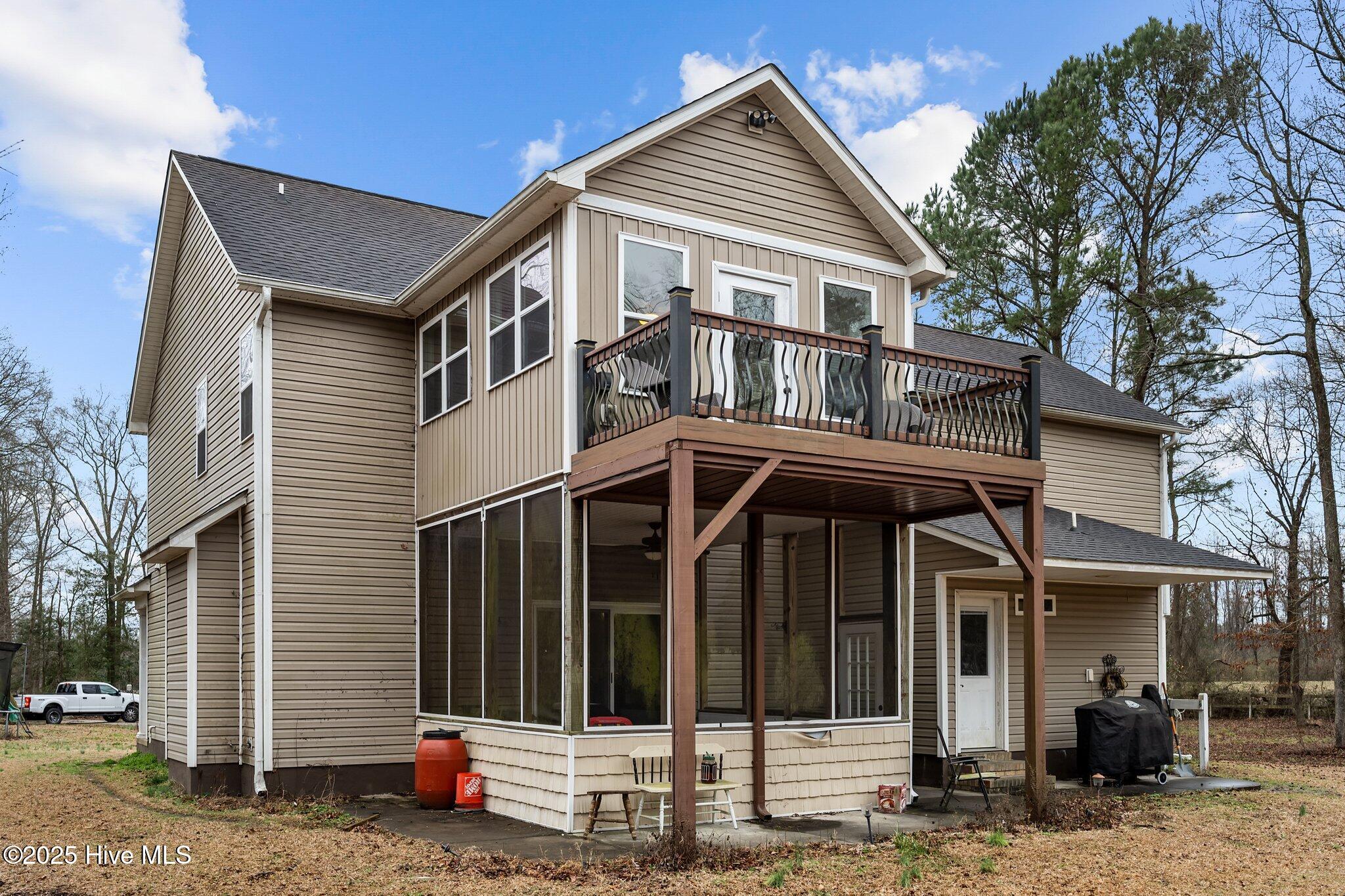 470 Haw Branch Road Richlands, NC 28574 - Photo 32 of 55 Back view of porches and balcony