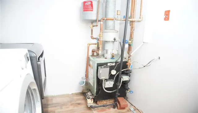 a view of a room with utility room