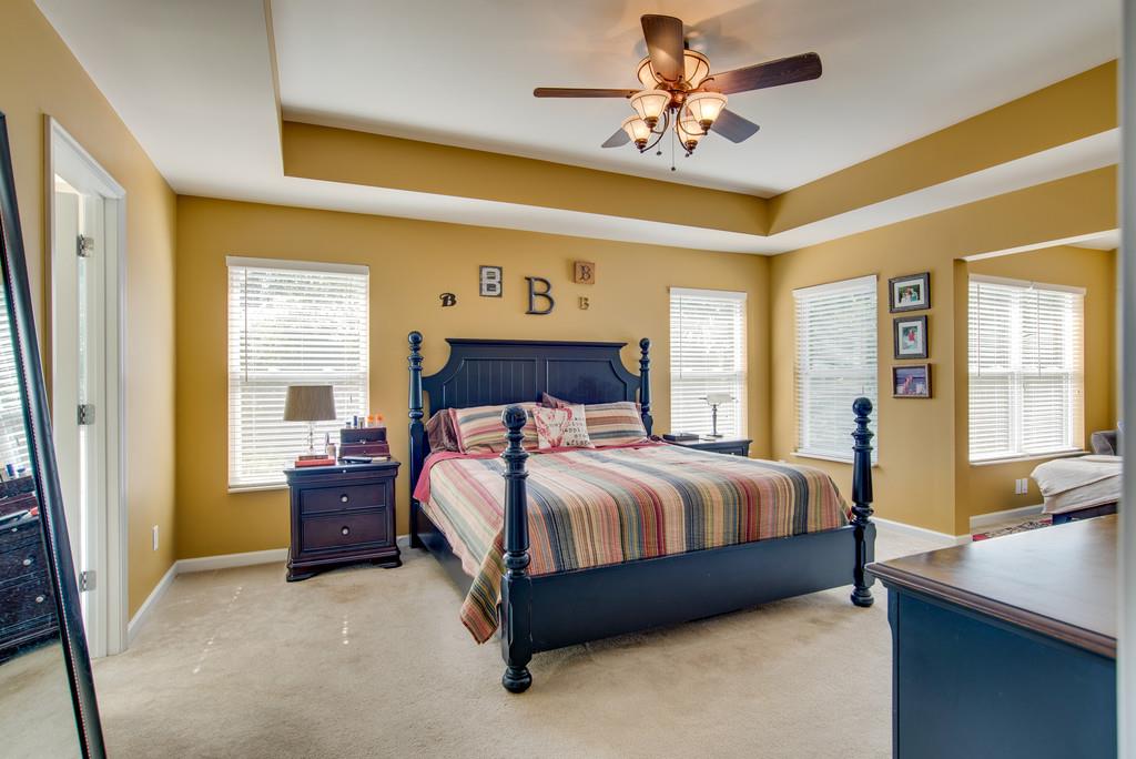 4029 Williford Way Spring Hill, TN 37174 - Photo 12 of 22 a bedroom with a bed and a chandelier