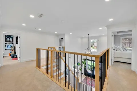 a view of hallway with livingroom