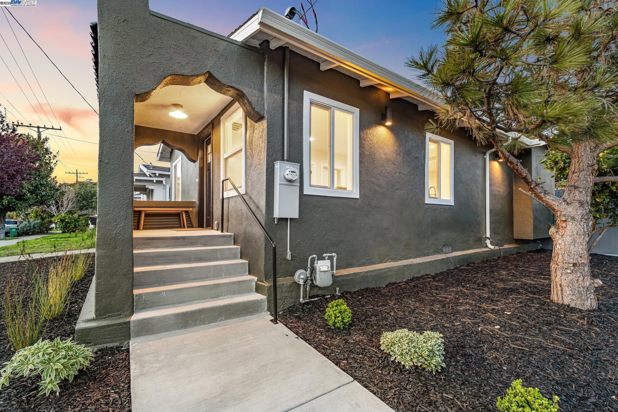 a front view of a house