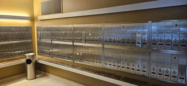 a view of a lake from a building