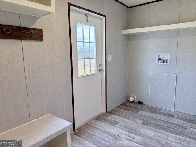 683 Evergreen Church Road Cobbtown, GA 30420 - Photo 18 of 32 a view of empty room with wooden floor