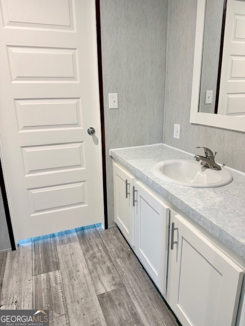 683 Evergreen Church Road Cobbtown, GA 30420 - Photo 23 of 32 a bathroom with a sink and a mirror