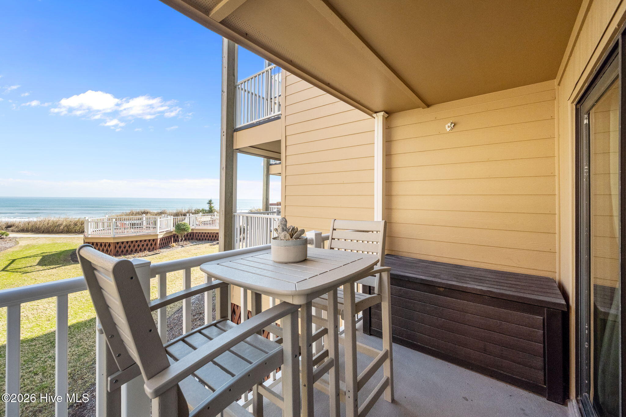 1822 New River Inlet Road, Unit 1102A North Topsail Beach, NC 28460 - Photo 34 of 51 Oceanside Balcony
