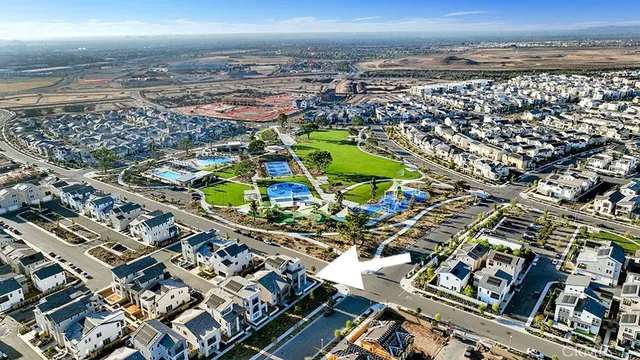 an aerial view of a city