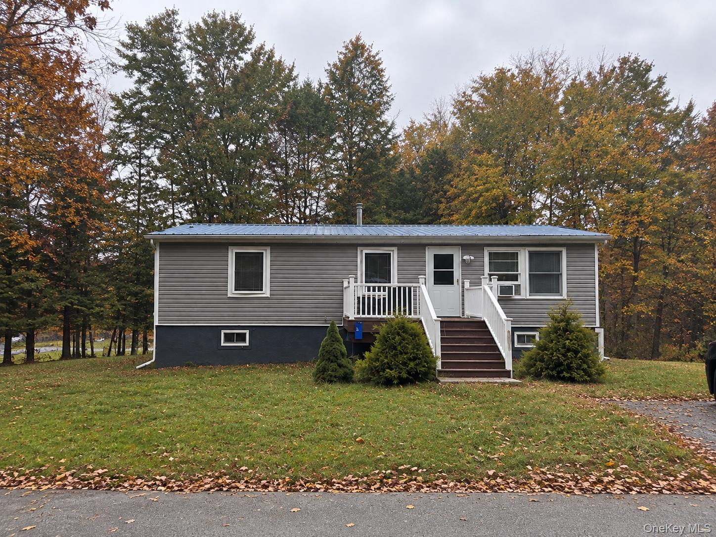 1 Morris Road Mountain Dale, NY 12763 - Photo 1 of 14 Gray siding exterior with a metal roof