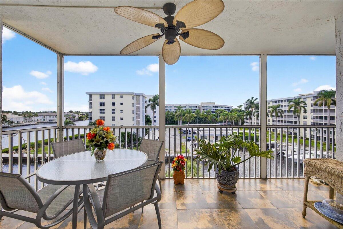 1 Harbourside Drive, Unit 3505 Delray Beach, FL 33483 - Photo 20 of 38 a view of a balcony having patio