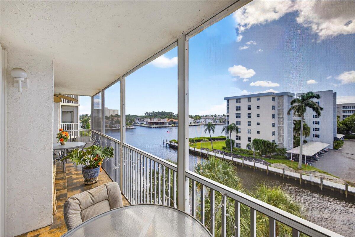 1 Harbourside Drive, Unit 3505 Delray Beach, FL 33483 - Photo 24 of 38 a view of balcony with furniture