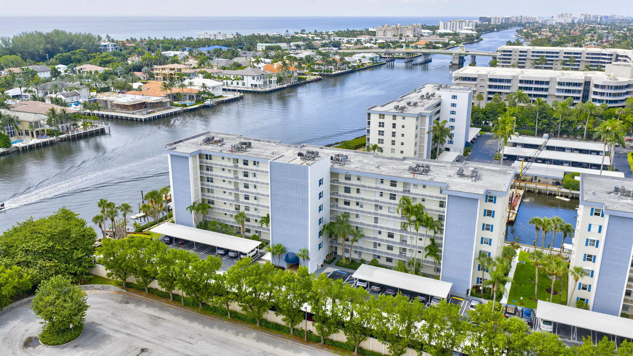 1 Harbourside Drive, Unit 3505 Delray Beach, FL 33483 - Photo 27 of 38 a view of a lake with a city skyline in the background