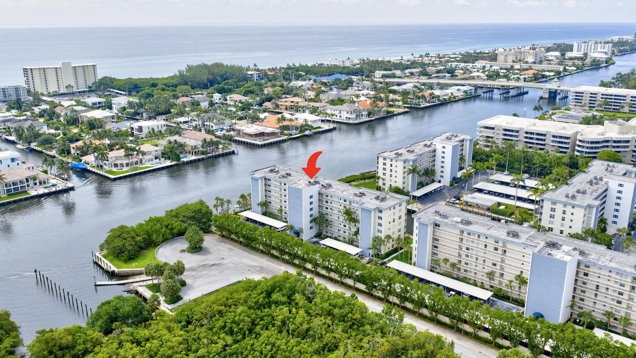 1 Harbourside Drive, Unit 3505 Delray Beach, FL 33483 - Photo 28 of 38 an aerial view of a city with houses