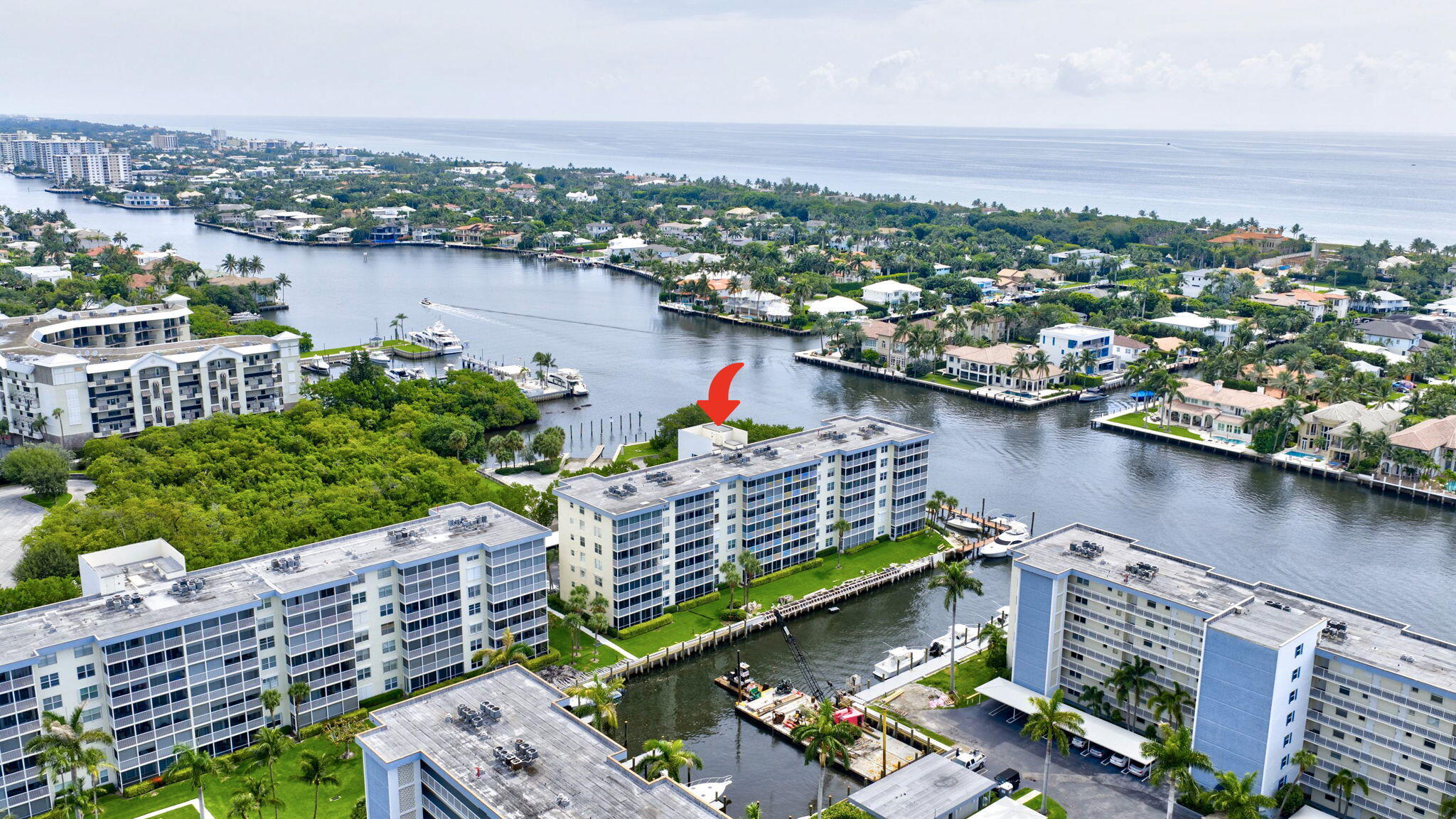 1 Harbourside Drive, Unit 3505 Delray Beach, FL 33483 - Photo 29 of 38 an aerial view of city and lake view